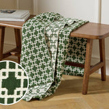Argos Habitat Chain Geo Green Cotton Throw 150x125cm- Buy online at McGrocer