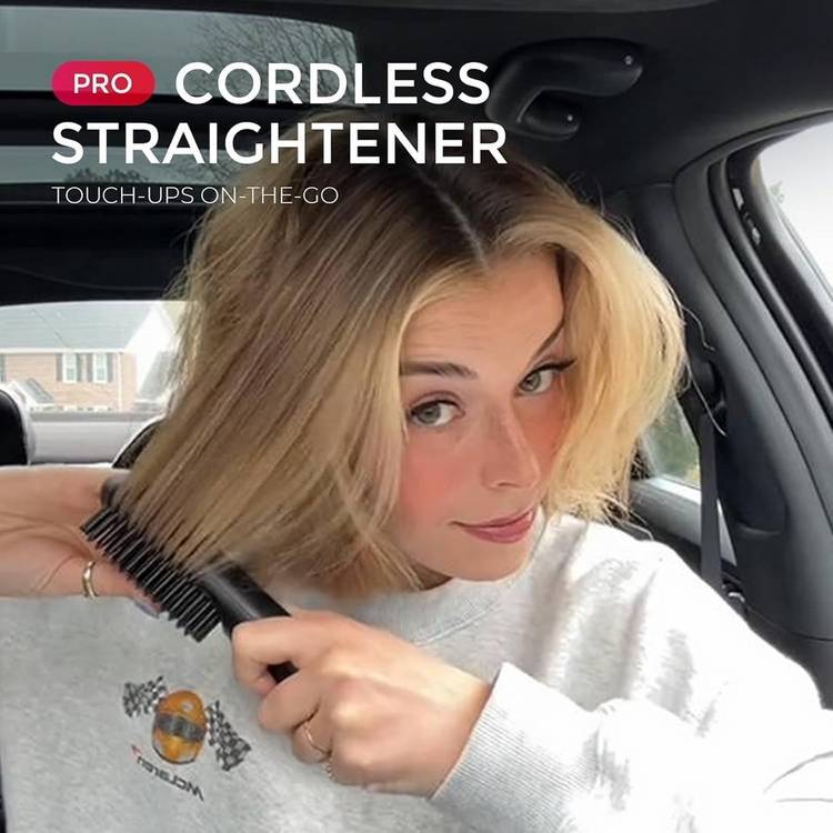 Tymo Porta Pro hair straightening brush Black (British brand)