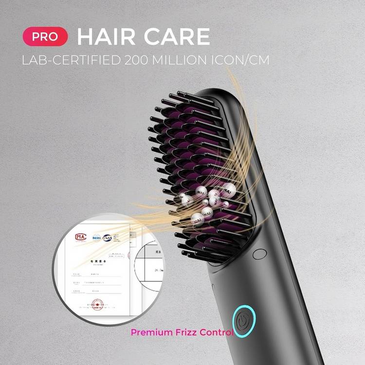 Tymo Porta Pro hair straightening brush Black (British brand)