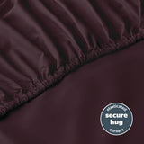 Silentnight Supersoft burgundy fitted sheet single size - British product
