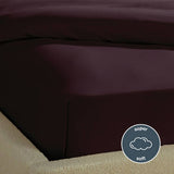 Silentnight Supersoft burgundy fitted sheet single size - British product