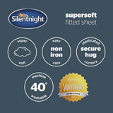 Silentnight Supersoft burgundy fitted sheet single size - British product