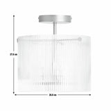 Argos Home ribbed glass flush ceiling light in brass, UK version