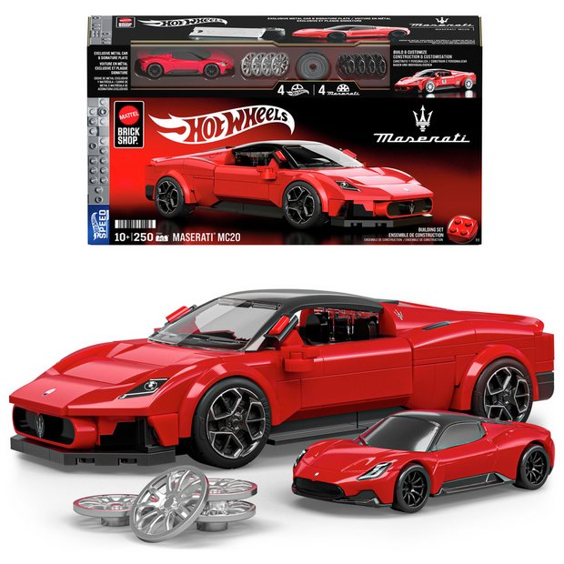 Mattel Hot Wheels Maserati MC20 building toy kit, imported from the UK