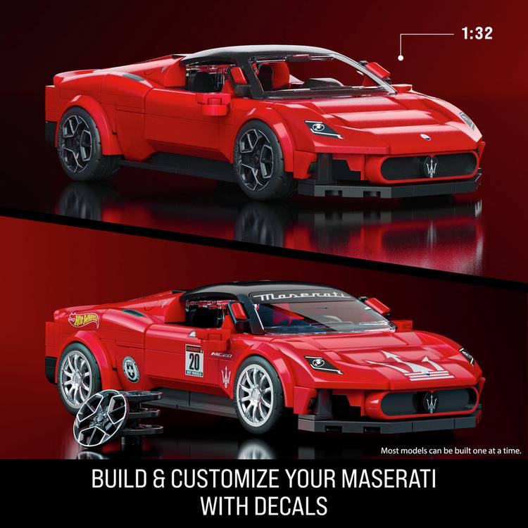 Mattel Hot Wheels Maserati MC20 building toy kit, imported from the UK