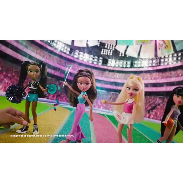 Bratz Yasmin Gym Fashion Doll with ribbon and stand, imported from the UK