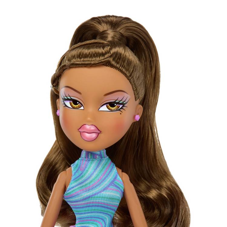 Bratz Yasmin Gym Fashion Doll with ribbon and stand, imported from the UK