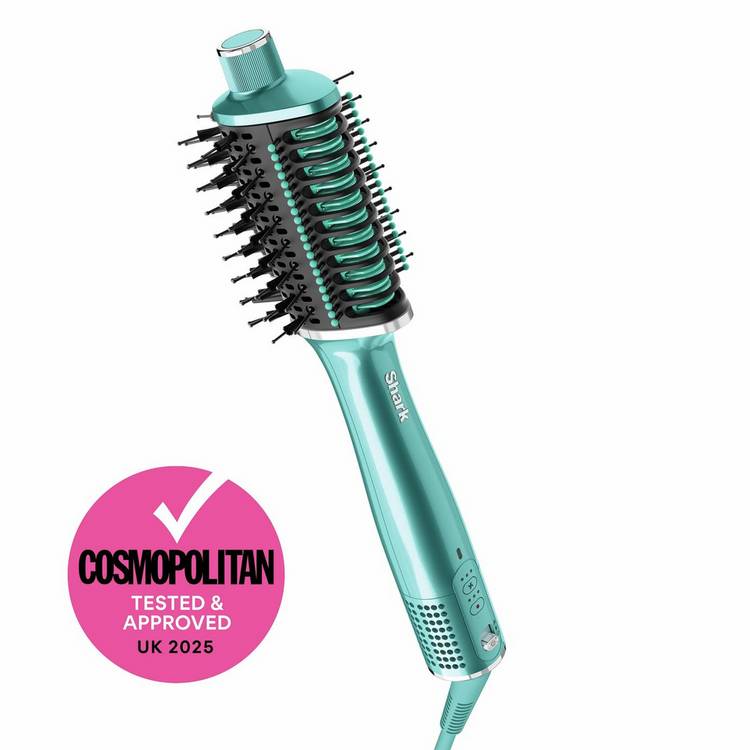 Shark Glossi 2-in-1 hot brush and air glosser in Juniper (British brand)