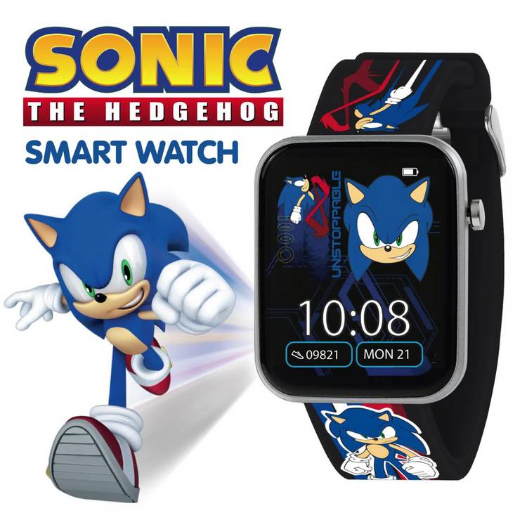 Sonic the Hedgehog kids smart watch with touchscreen display (British brand)