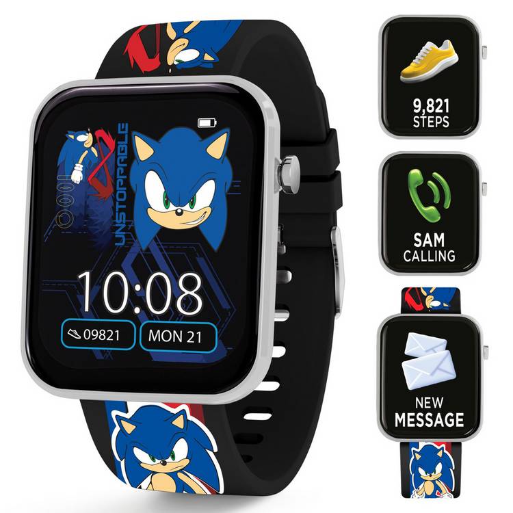 Sonic the Hedgehog kids smart watch with touchscreen display (British brand)