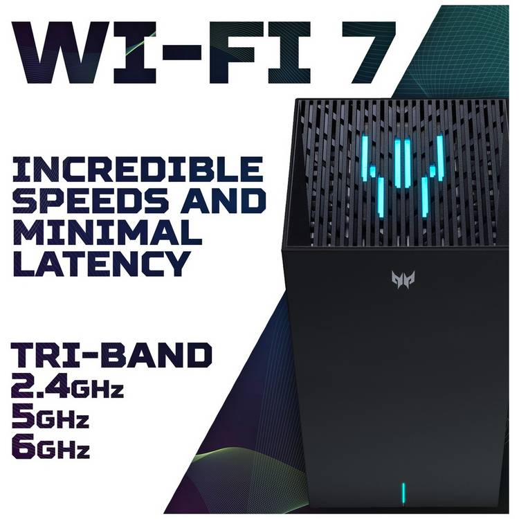 Acer Predator Connect X7 tri-band Wi-Fi 7 5G router - British product