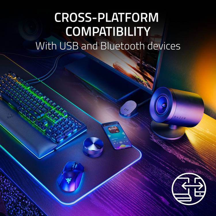 Razer Nommo V2 Pro gaming speakers with subwoofer - British product