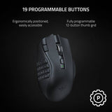 Razer Naga V2 HyperSpeed wireless gaming mouse black, UK version