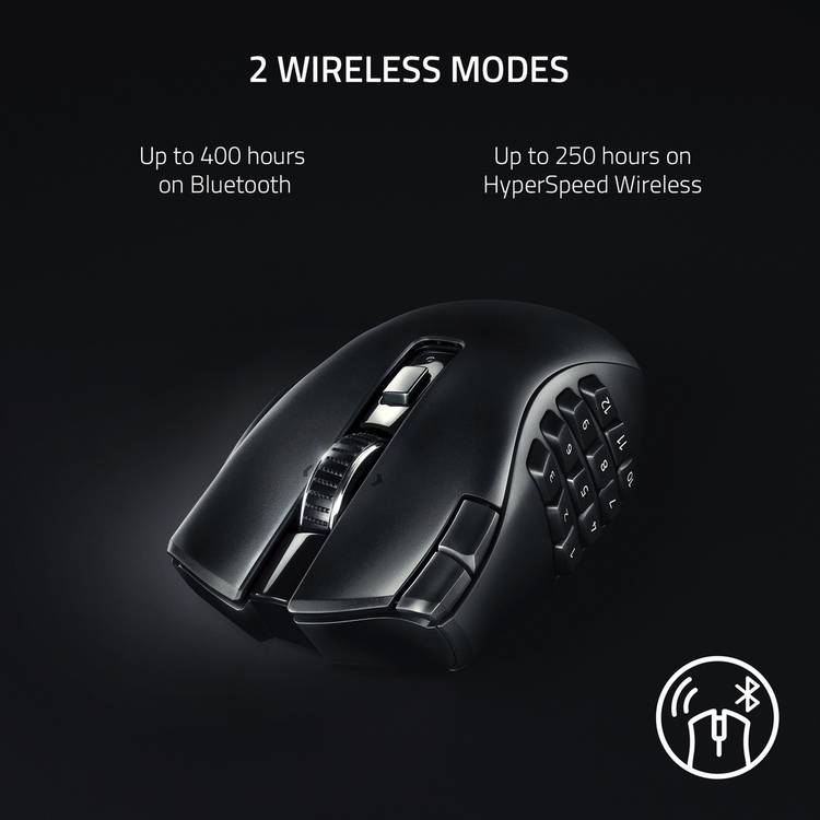 Razer Naga V2 HyperSpeed wireless gaming mouse black, UK version
