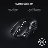 Razer Naga V2 HyperSpeed wireless gaming mouse black, UK version