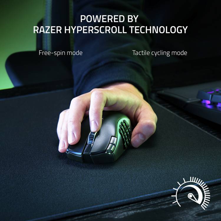 Razer Naga V2 HyperSpeed wireless gaming mouse black, UK version