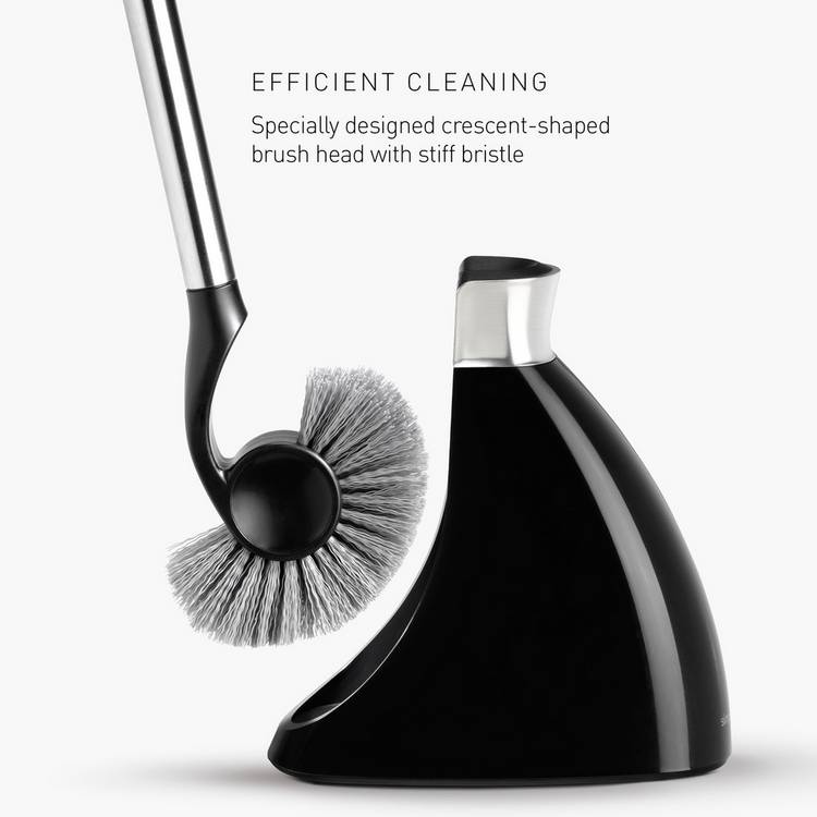 Simplehuman toilet brush black crescent head, UK version
