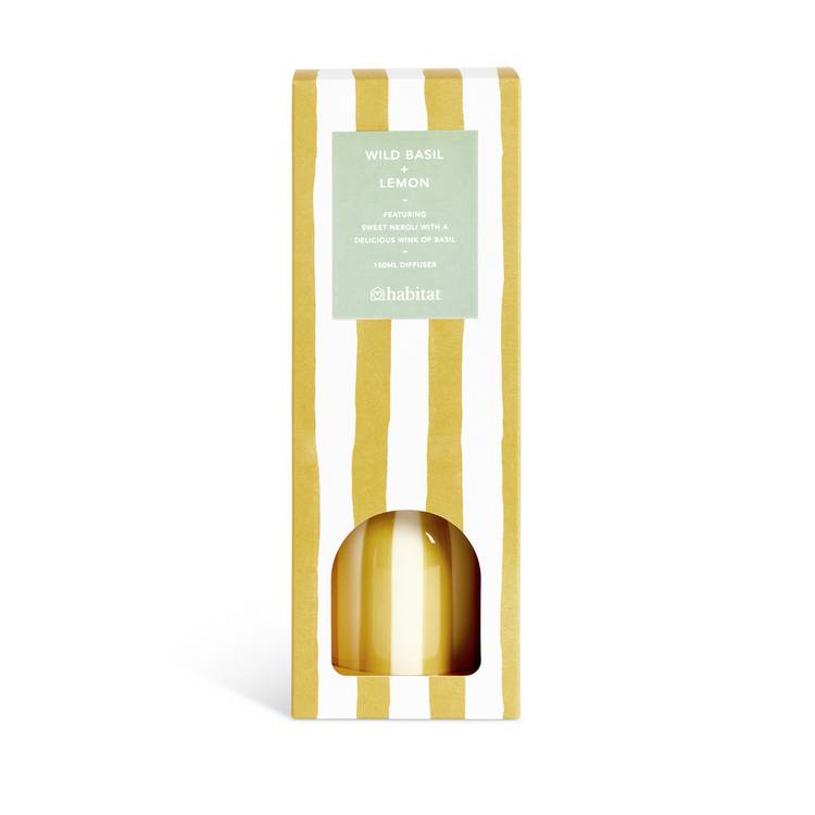 Habitat ceramic reed diffuser Wild Basil Lemon 150ml - British product