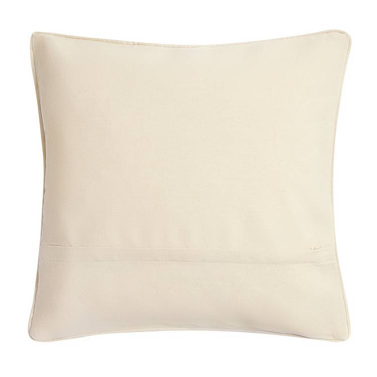 Habitat chenille cushion tapestry print cream 50x50cm, imported from the UK