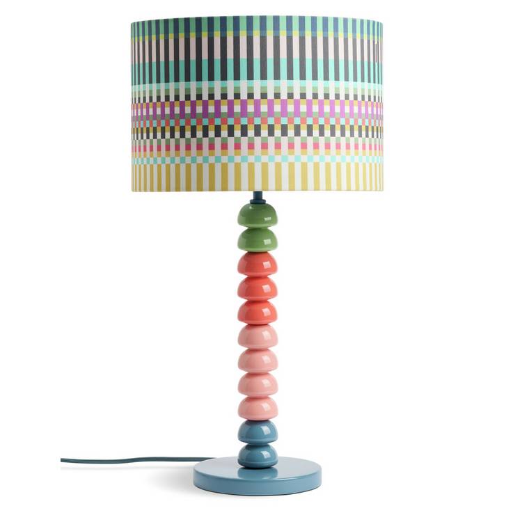Margo Selby Buster Bobbin multicoloured table lamp, imported from the UK