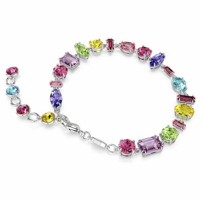 Argos Swarovski Rhodium Plated Multicoloured Crystal Gema Bracelet- Buy online at McGrocer