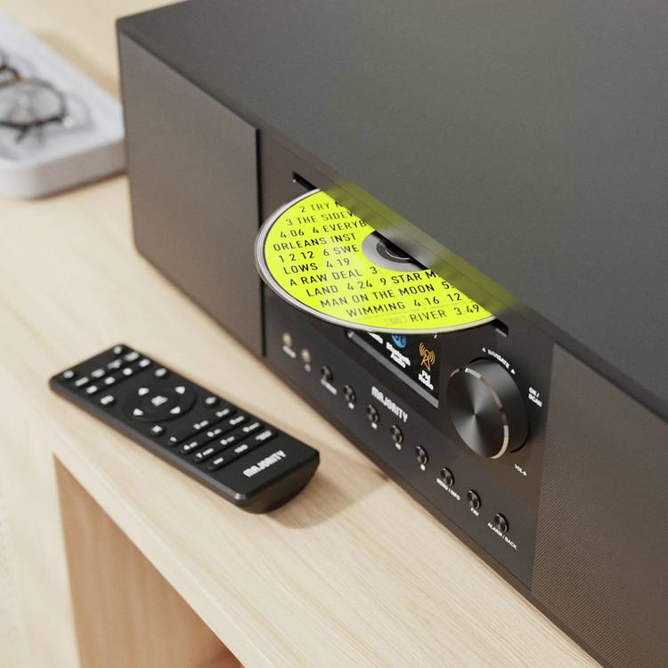 Majority Quadriga music system black DAB+ FM - UK version