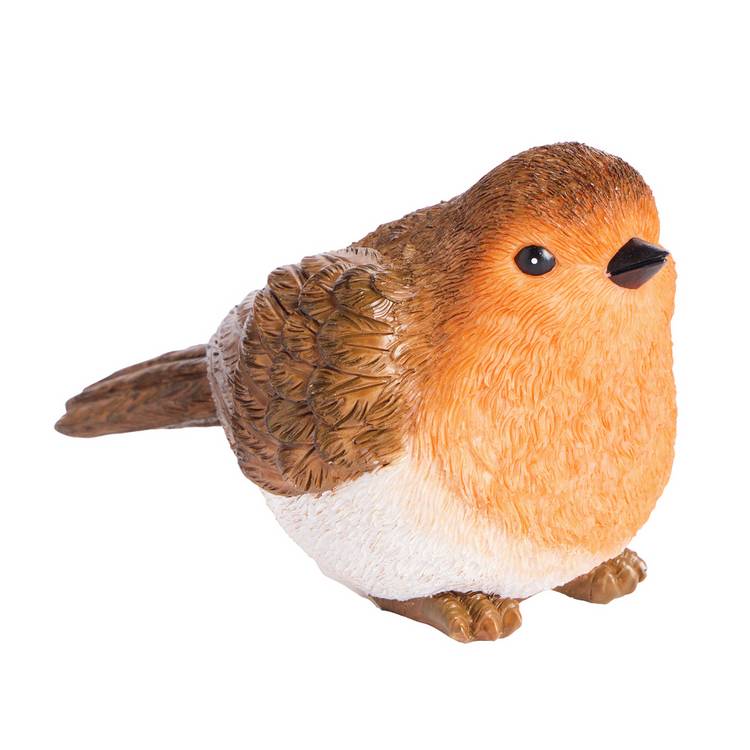 Argos Home resin robin ornament with feathered detailing, UK version