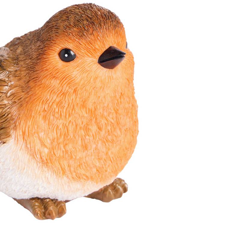 Argos Home resin robin ornament with feathered detailing, UK version