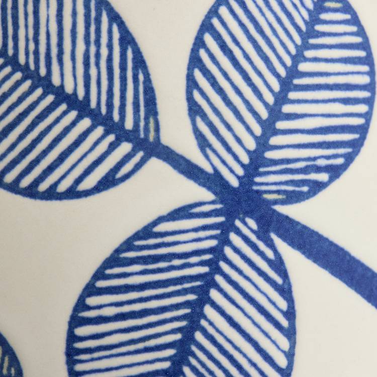 Habitat blue leaf stoneware mugs set of 4 - British product