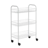 Home 3-tier kitchen storage trolley white, UK version