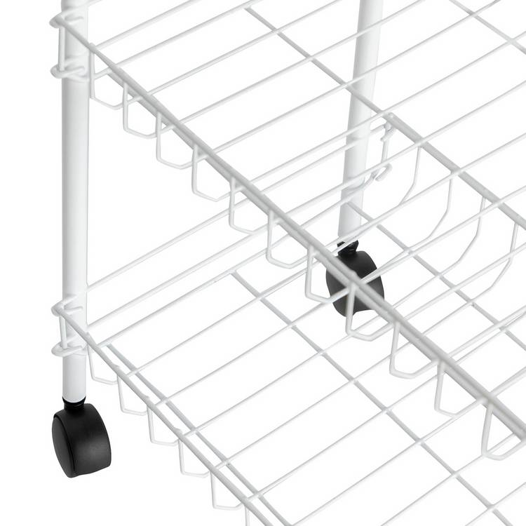Home 3-tier kitchen storage trolley white, UK version