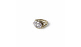 Freedom gold tone crystal ring size M, imported from the UK