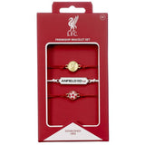 Liverpool FC friendship bracelet set with adjustable cord bracelets and team emblems, imported from the UK