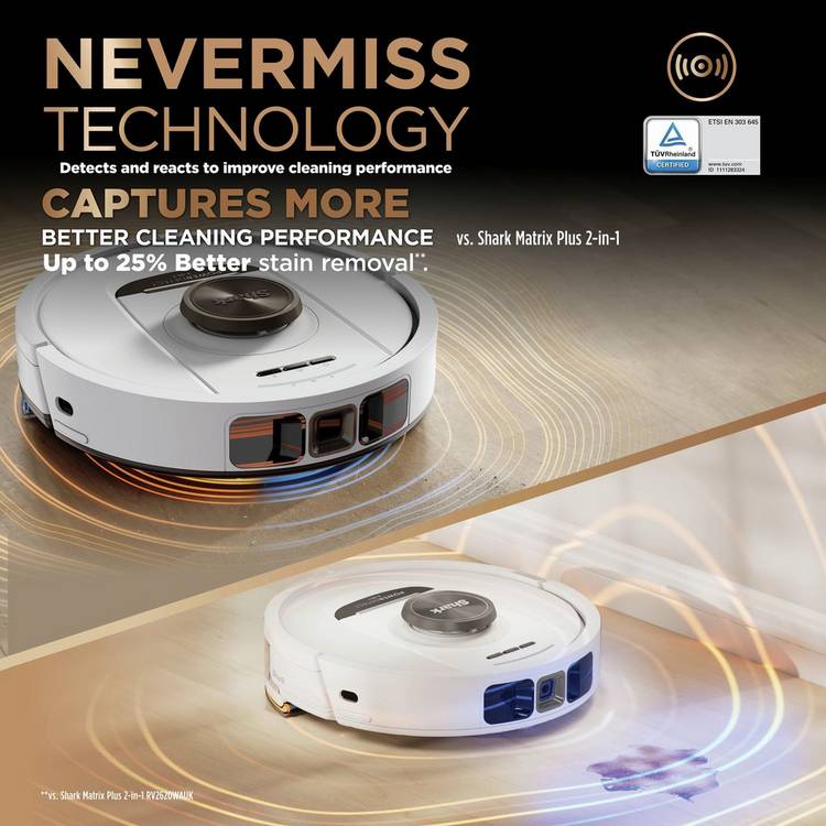 Shark Powerdetect Never Touch Pro robot vacuum cleaner, UK version