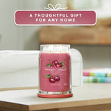 Yankee Black Cherry large scented candle with 80 hour burn time, imported from the UK