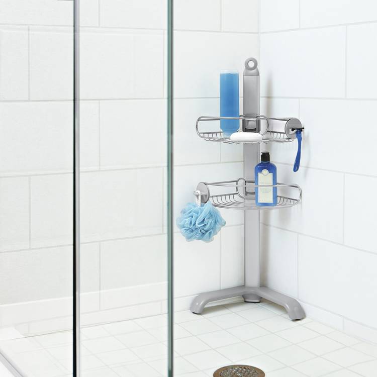 Simplehuman stainless steel corner shower caddy - imported from the UK