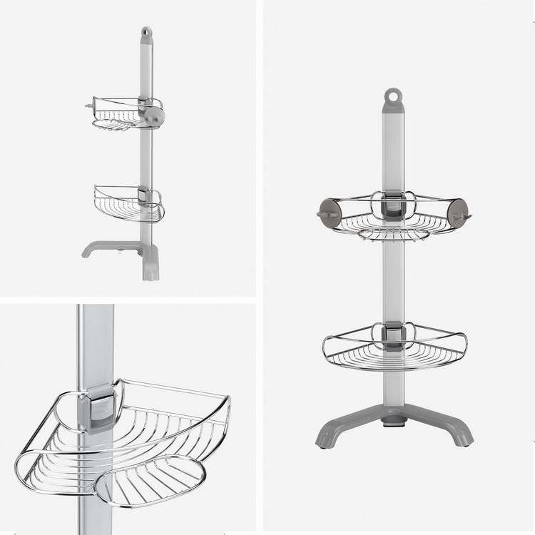 Simplehuman stainless steel corner shower caddy - imported from the UK