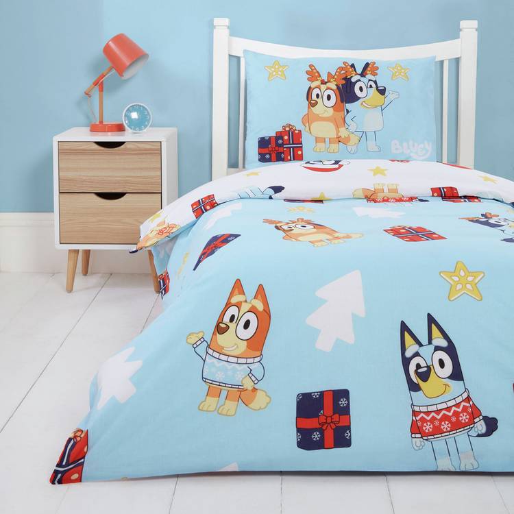 Bluey Christmas toddler bedding set 120x150cm cotton (British brand)