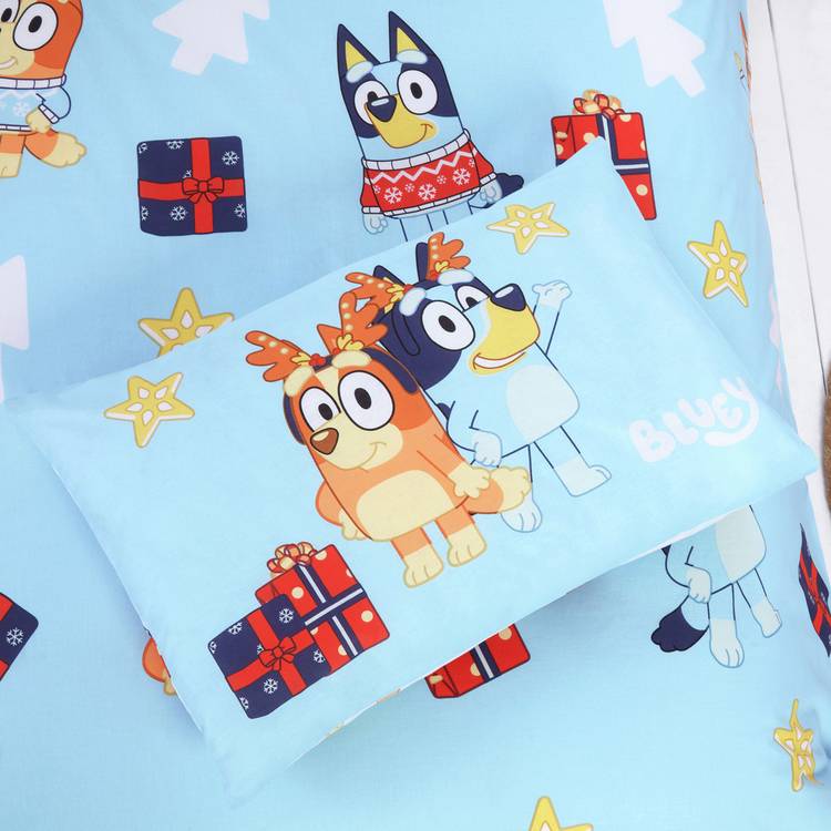 Bluey Christmas toddler bedding set 120x150cm cotton (British brand)