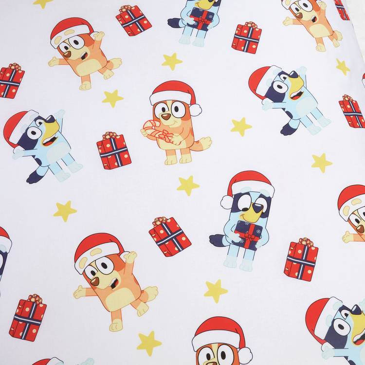 Bluey Christmas toddler bedding set 120x150cm cotton (British brand)
