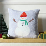 Home snowman fleece cushion blue 43x43cm - British product