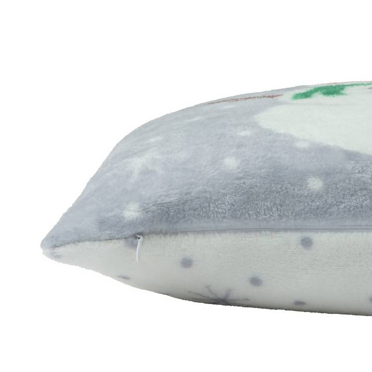 Home snowman fleece cushion blue 43x43cm - British product
