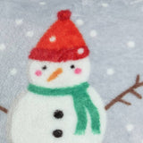 Home snowman fleece cushion blue 43x43cm - British product