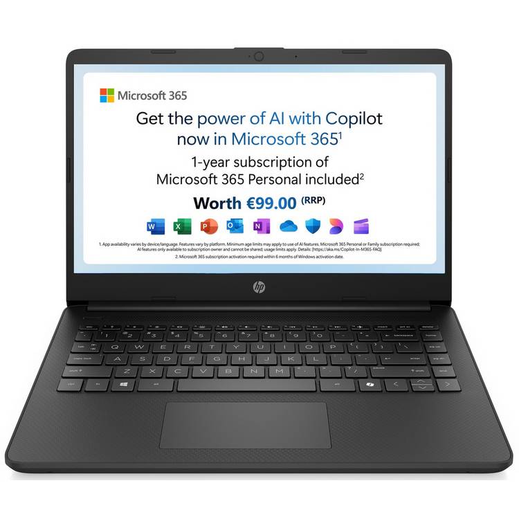 HP 14in laptop Intel Core 4GB 128GB, imported from the UK
