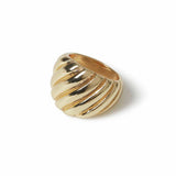 Argos Freedom Gold Tone Ribbed Ring - S- Buy online at McGrocer
