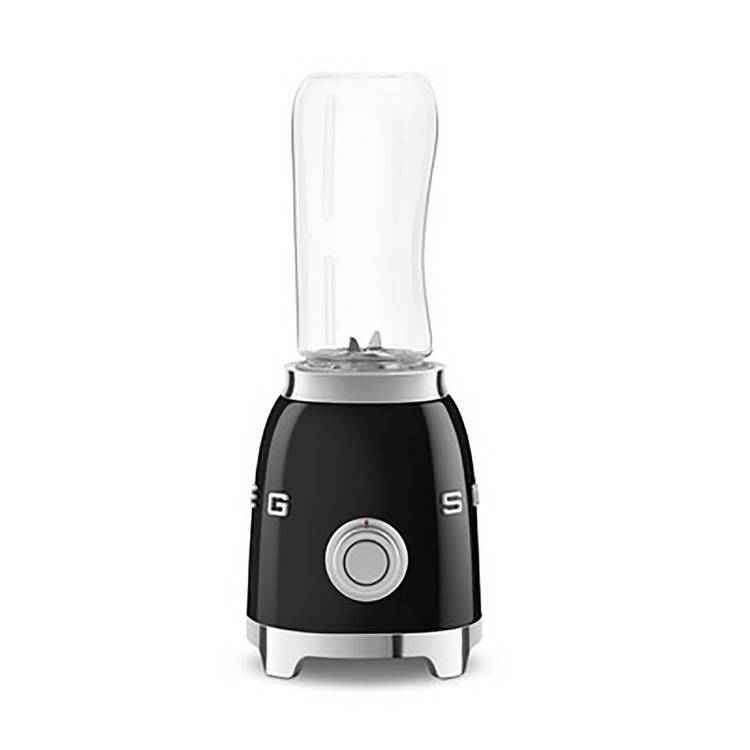 Smeg Black compact personal bottle blender 0.6L, imported from the UK