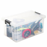Strata Stackmaster 70L plastic storage box black, imported from the UK
