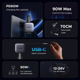 UGREEN 90W car charger with retractable USB-C cable (British brand)
