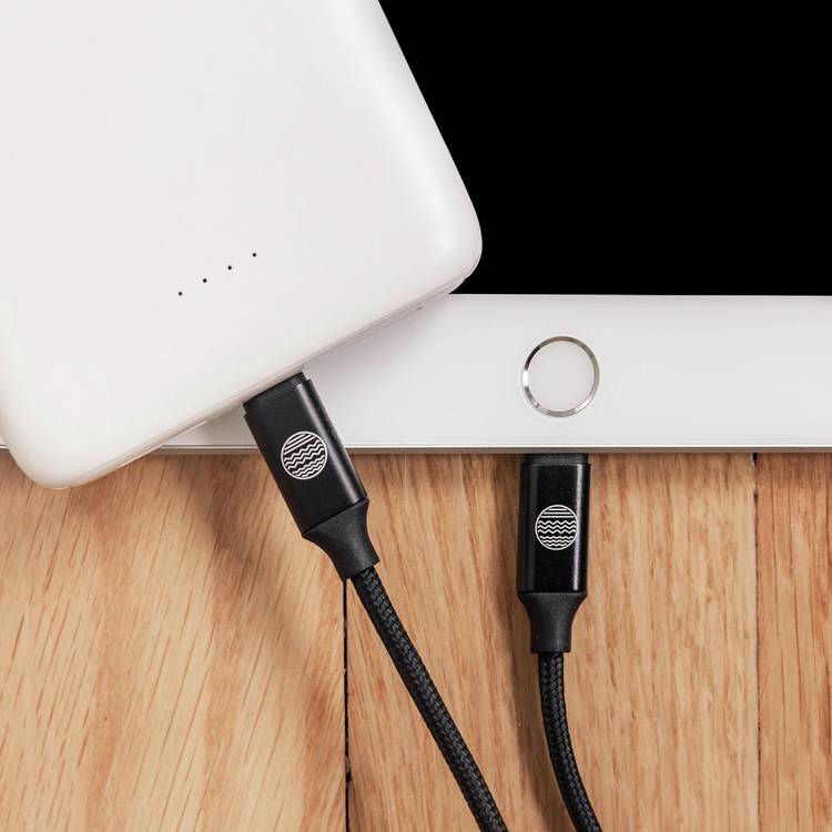 Our Pure Planet 10000mAh power bank with USB-C cable - British product