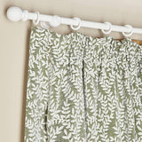 Argos Home green jacquard pencil pleat curtains 117x137cm (British brand)